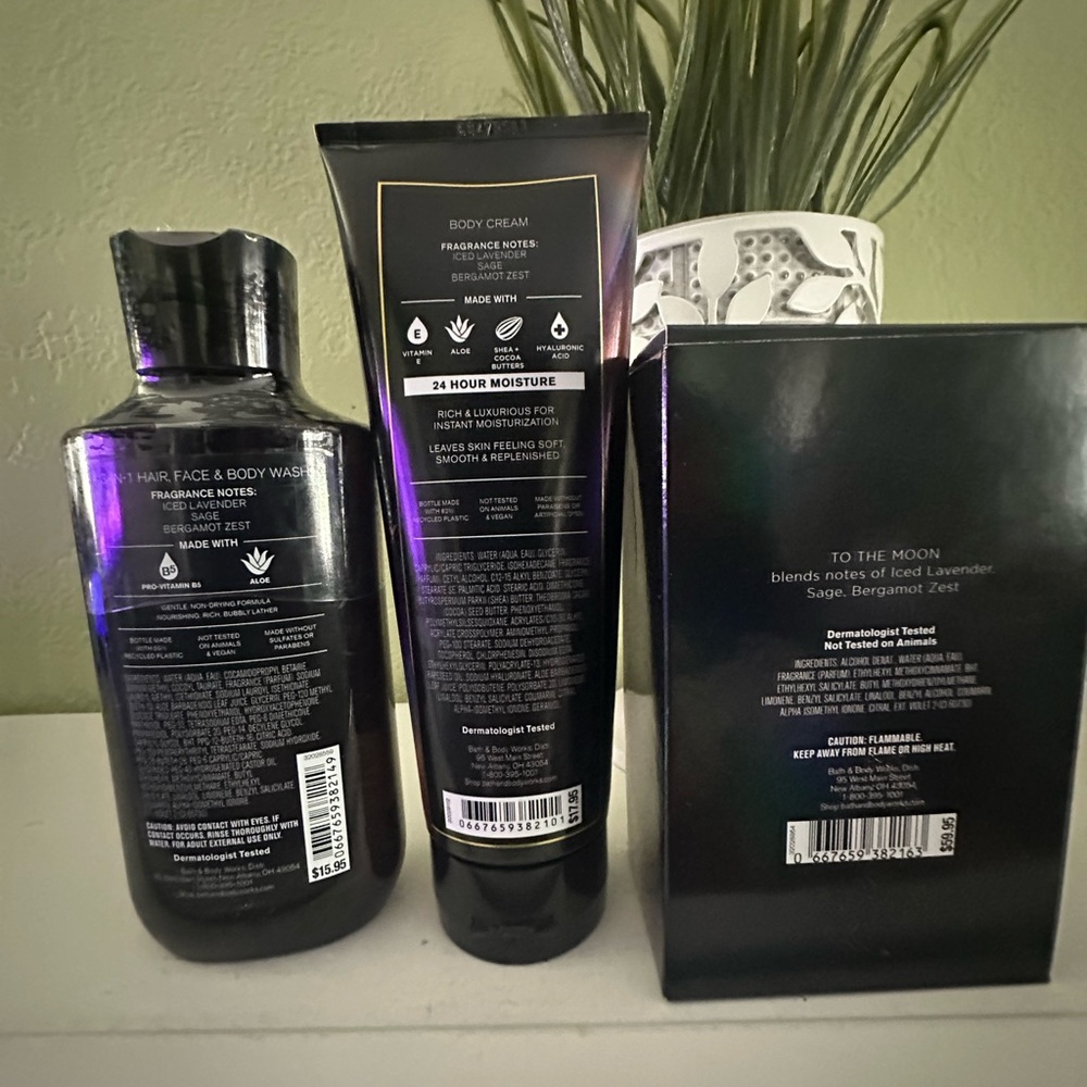 Bath & Body Works To The Moon Men's Bath & Body Set - Black & Gold - Picture 3 of 3